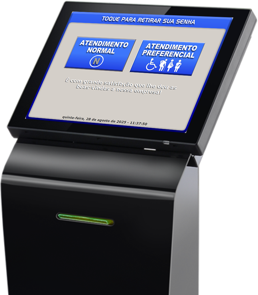 Totem de Senhas - Organização na Recepção